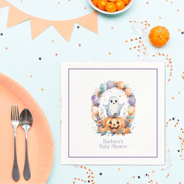 Servilleta De Papel Spooky Cute Baby Shower (Subido por el creador)