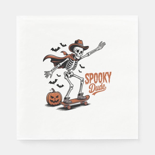 Servilleta De Papel Spooky Dude Spooky Season (Anverso)