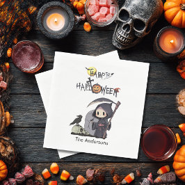 Servilleta De Papel Spooky Grim Reaper Graveyard Niños góticos Hallowe