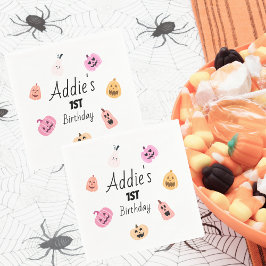 Servilleta De Papel Spooky One | Halloween BDay Napkins | Calabaza ros