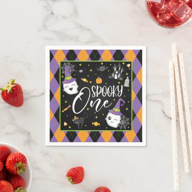 Servilleta De Papel Spooky One Napkin - Blk (In situ)