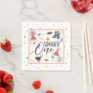 Servilleta De Papel Spooky One Napkin - Chica Blanco
