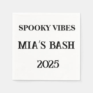 Servilleta De Papel Spooky Vibes Personalizados Napkins - Halloween Pa