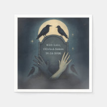 Spooky Zombie Romance Boda Napkins