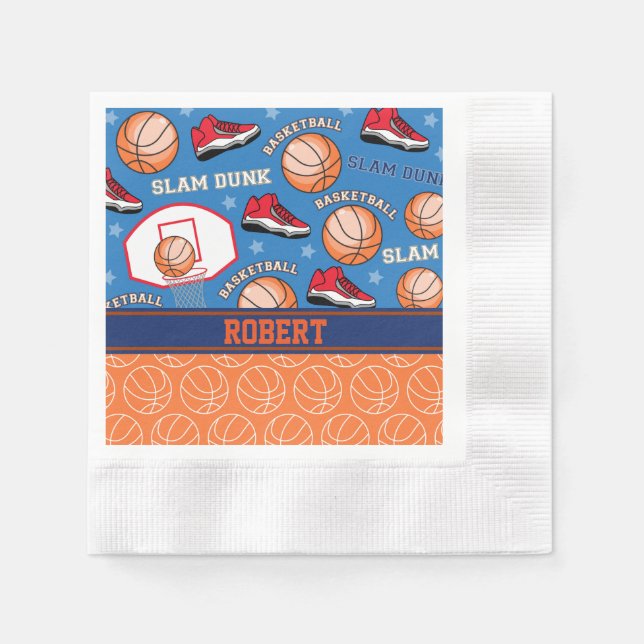 Servilleta De Papel SPORTE Nombre Personalizado Patrón de Ventiladores (Anverso)