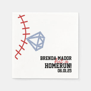 Servilleta De Papel Sports Beisbol Homerun Brillo Despedida de Soltera