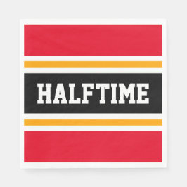 Servilleta De Papel Sporty Brillante Rojo Amarillo Negro HALFTIME Stri
