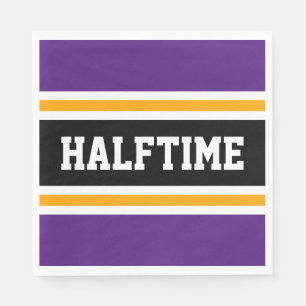 Servilleta De Papel Sporty Royal Purple Yellow Black HALFTIME Stripes
