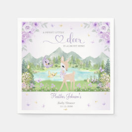 Servilleta De Papel Spring Bloom and Butterflies Deer Baby Shower