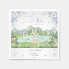 Servilleta De Papel Spring Bloom and Butterflies Deer Baby Shower