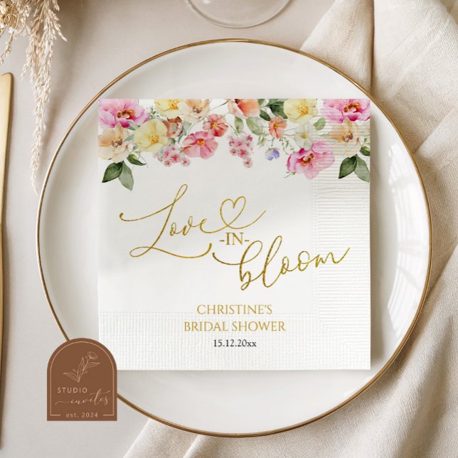 Servilleta De Papel Spring Colorful Floral Bridal Shower (Subido por el creador)