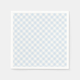 Servilleta De Papel Spring Retro Gingham   Azul Polvo