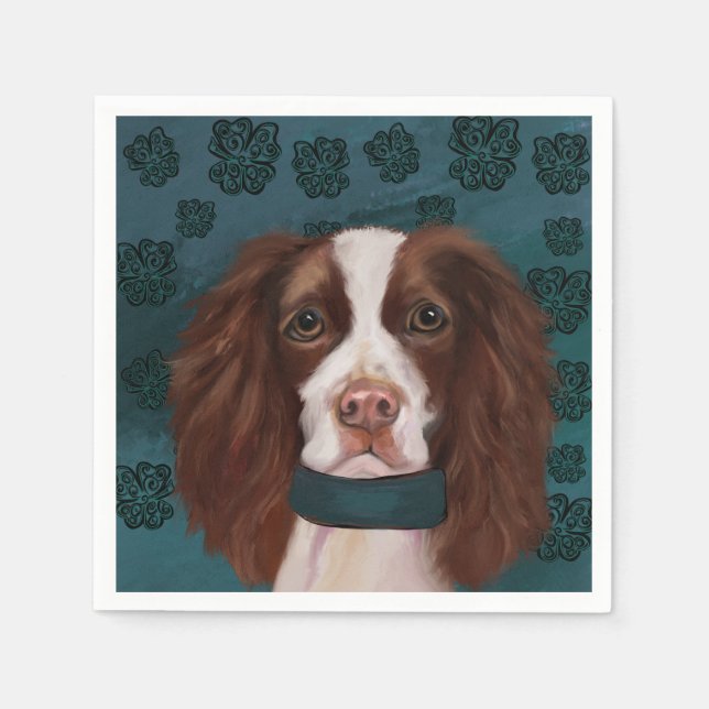 Servilleta De Papel Springer Spaniel Inglés       (Anverso)