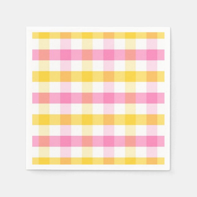 Servilleta De Papel Springtime Gingham (Anverso)