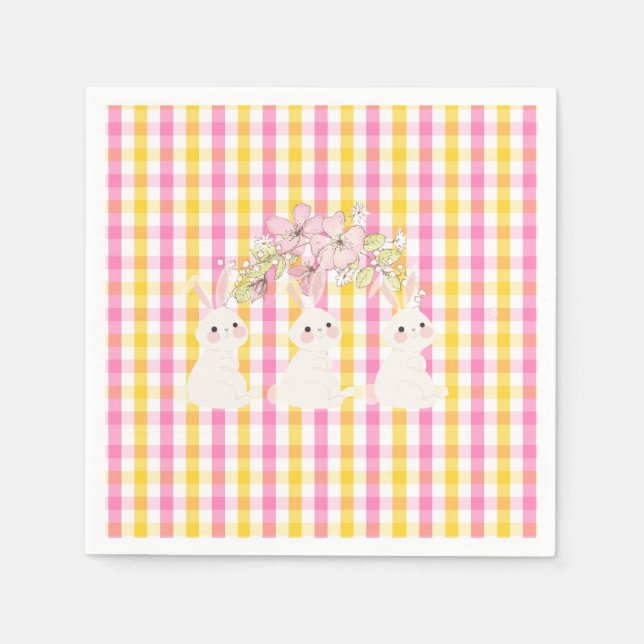 Servilleta De Papel Springtime Gingham (Anverso)