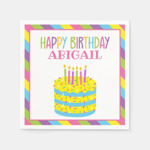 Servilleta De Papel Sprinkles Toallas personalizadas para el pastel de