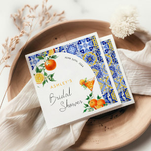 Servilleta De Papel Spritz Mediterráneo Boho Arco Despedida de Soltera