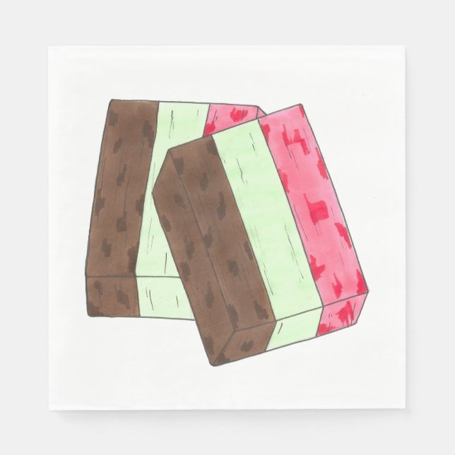 Servilleta De Papel Spumoni Italiano Gelato Helado Spumone (Anverso)