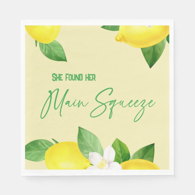 Servilleta De Papel Squeeze Principal Elegante Ducha De Citrus Amarill (Anverso)