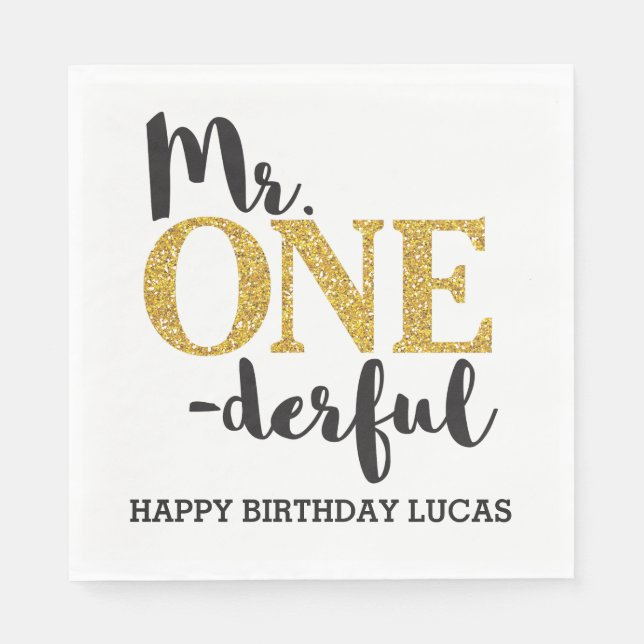 Servilleta De Papel Sr. ONEmaravillosas servilletas de papel de almuer (Anverso)