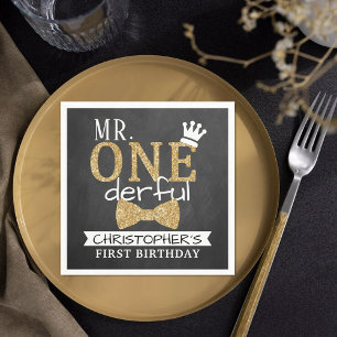 Servilleta De Papel Sr. ONEmaravilloso primer cumpleaños