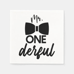 Servilleta De Papel Sr. ONEMaravilloso Sr. Maravilloso Primer Cumpleañ