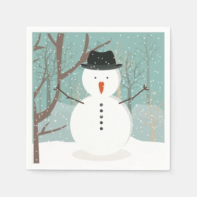 Servilleta De Papel Sr. Winter Snowman (Anverso)