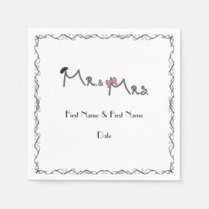 Servilleta De Papel Sr. y la Sra. Boda personalizada Napkins