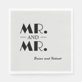Servilleta De Papel Sr. y Sr. Cocktail Napkins