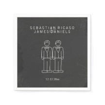 Sr. y Sr. Doodle Gay Boda Personalizado