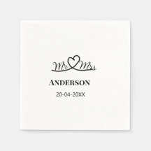 Sr. y Sra. añada apellido fecha año de boda favor 