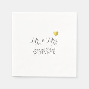 Servilleta De Papel Sr. y Sra. apellidos y apellidos, boda