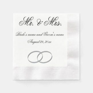 Servilleta De Papel Sr. y Sra. boda Napkin - personalizable