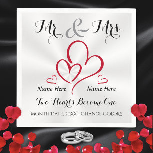 Servilleta De Papel Sr. y Sra. Boda Napkins, Boda Personalizado