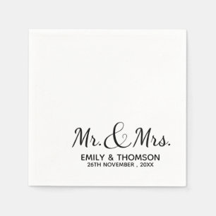 Servilleta De Papel Sr. y Sra. BODA Papel
