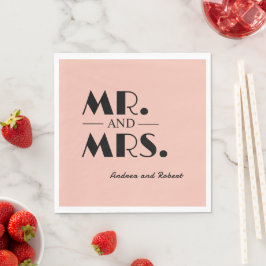 Servilleta De Papel Sr. y Sra. Cocktail Napkins