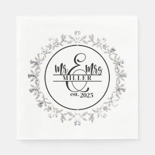 Servilleta De Papel Sr. y Sra. Custom Name Napkins