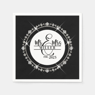 Servilleta De Papel Sr. y Sra. Custom Name Napkins