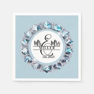 Servilleta De Papel Sr. y Sra. Custom Name Napkins