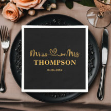 Sr. y Sra. Elegant Simple | Oro negro