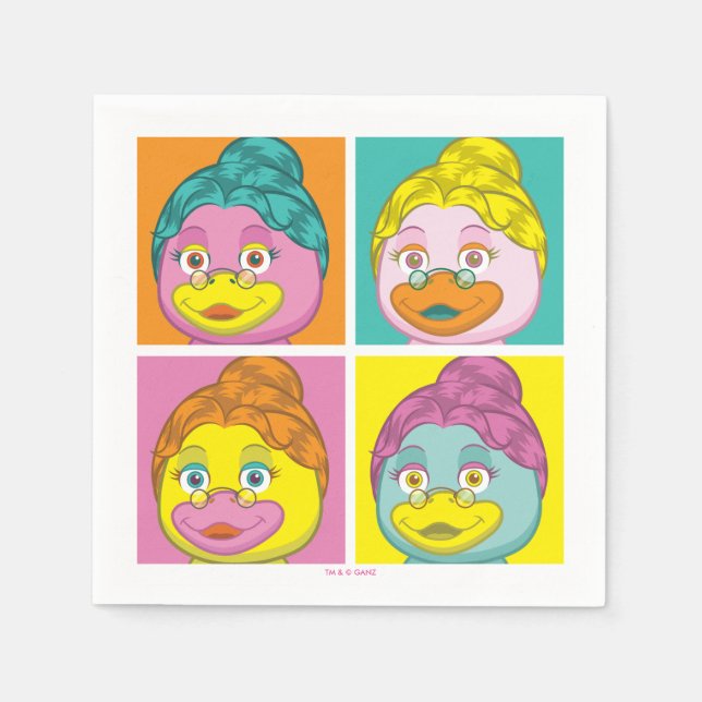 Servilleta De Papel Sra. Birdy Pop Art (Anverso)