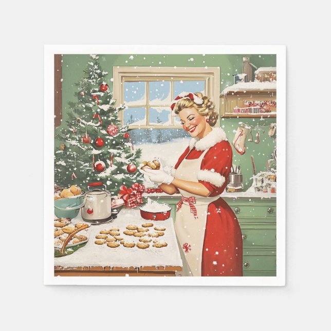 Servilleta De Papel Sra. Claus Holiday Baking Delight (Anverso)