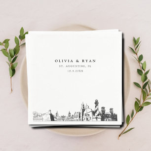 Servilleta De Papel St. Augustine Boda Cocktail Napkin