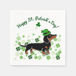 Servilleta De Papel St. Patrick Day Dachshund Personalizado 5