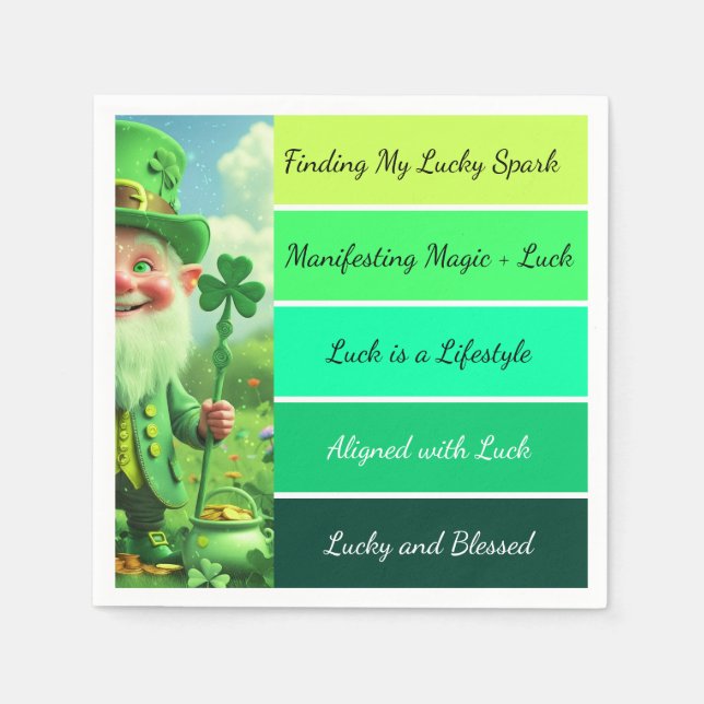 Servilleta De Papel St. Patrick’s Affirmation Napkins (Anverso)