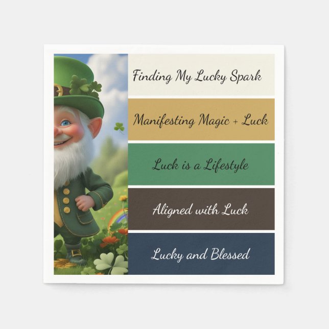 Servilleta De Papel St. Patrick’s Affirmation Napkins (Anverso)