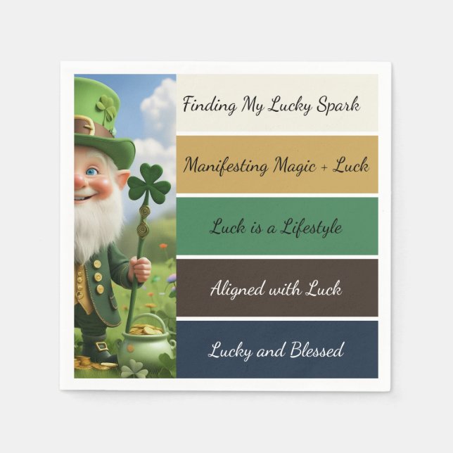 Servilleta De Papel St. Patrick’s Affirmation Napkins (Anverso)