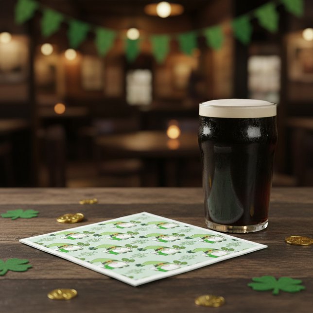 Servilleta De Papel St. Patrick’s Day Gnome Napkins (Subido por el creador)