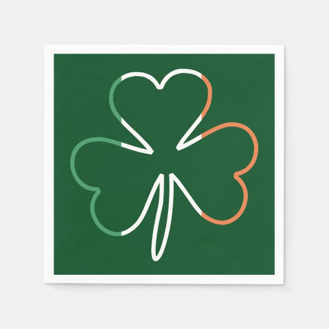 Servilleta De Papel St. Patrick Shamrock Irish Ireland Clover (Anverso)
