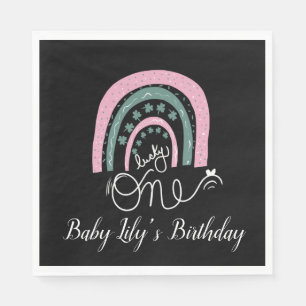 Servilleta De Papel St. Patricks Cumpleaños Arcoiris Mano Dibuja Napk 